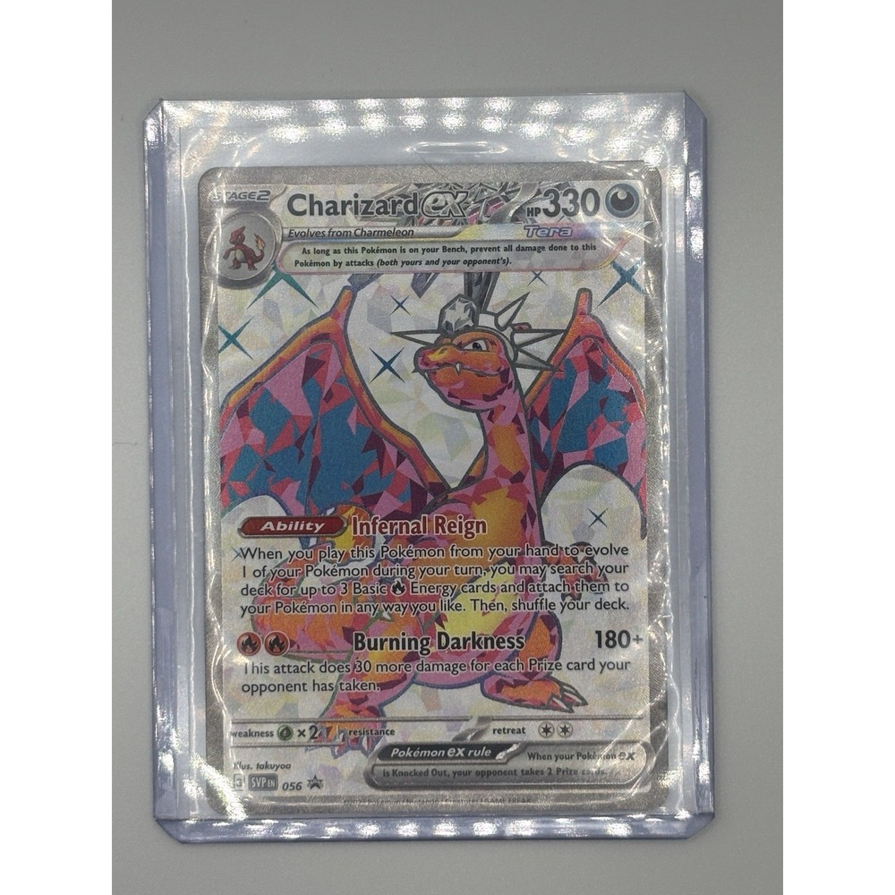 Pokemon TCG Charizard ex SVP 056 Tera Full Art Promo Holo NM